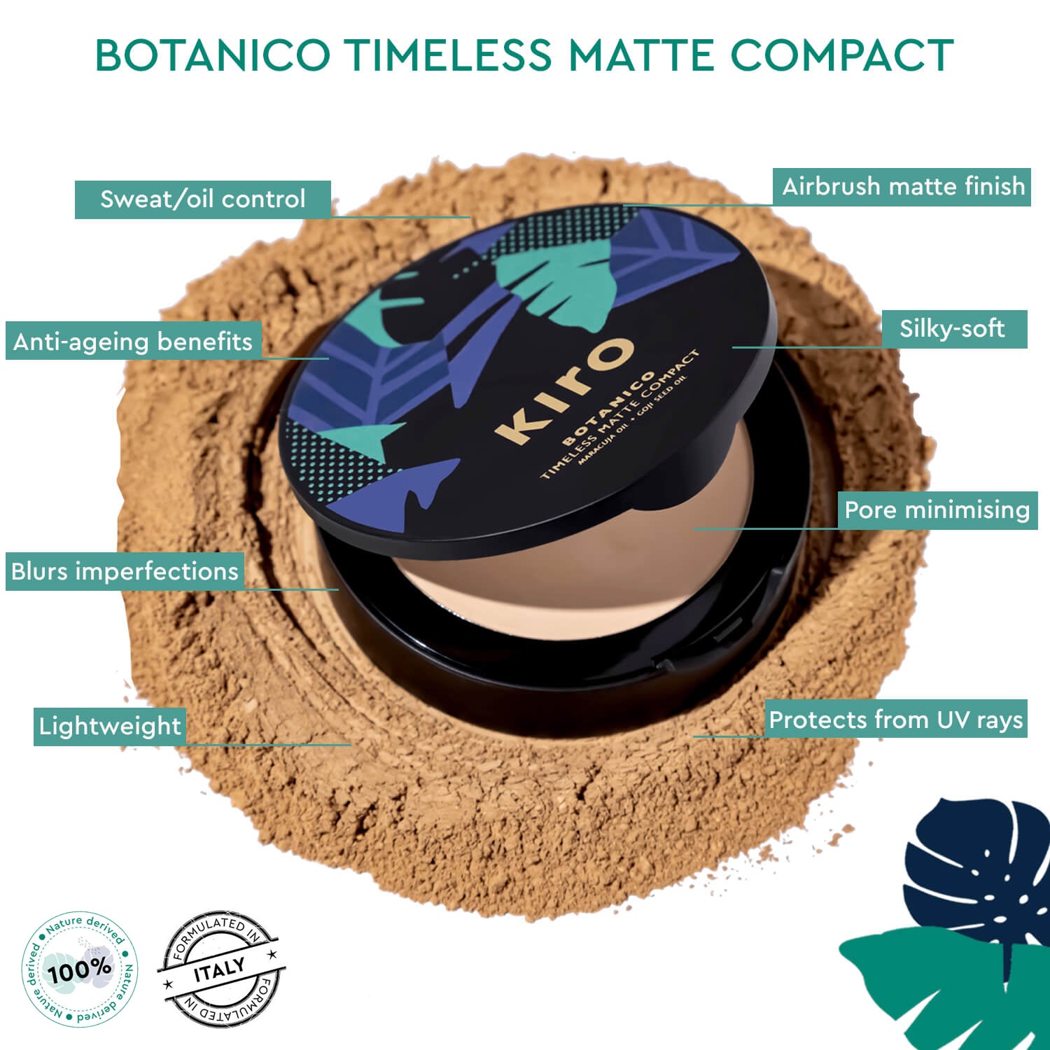 compact Makeup : Kiro Botanico Timeless Matte Compact - Infused Ingredients 