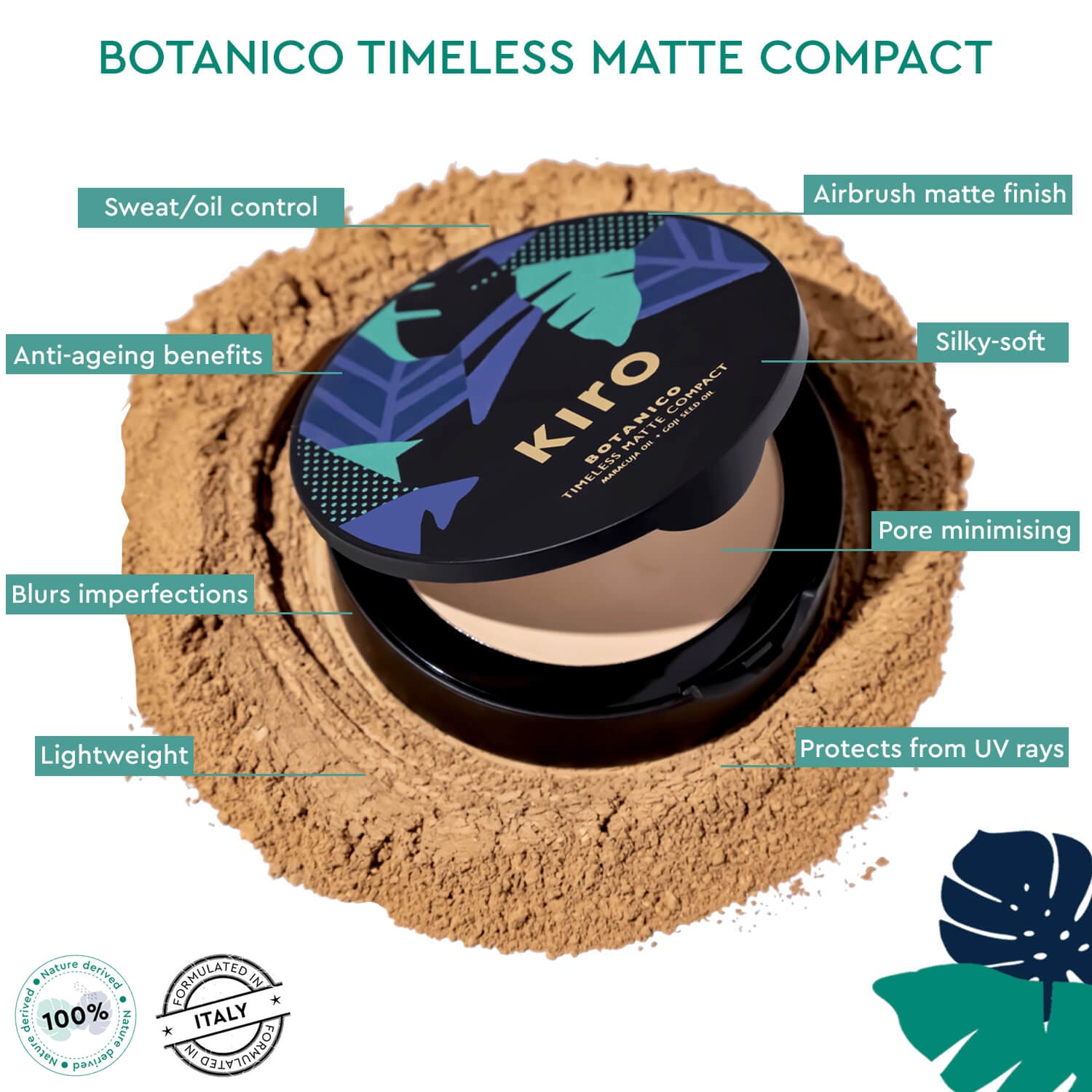 compact Makeup : Kiro Botanico Timeless Matte Compact - Infused Ingredients 